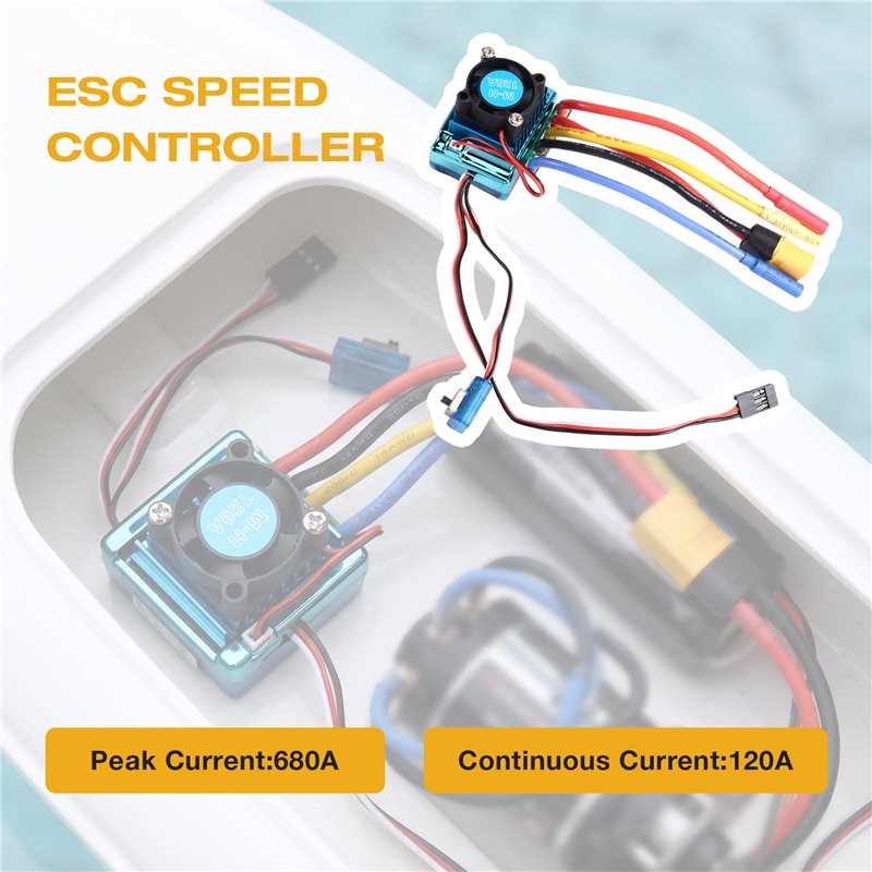 WOWFU-120A Brushless ESC Speed - Rc Boat Brushless Motor recension och pris