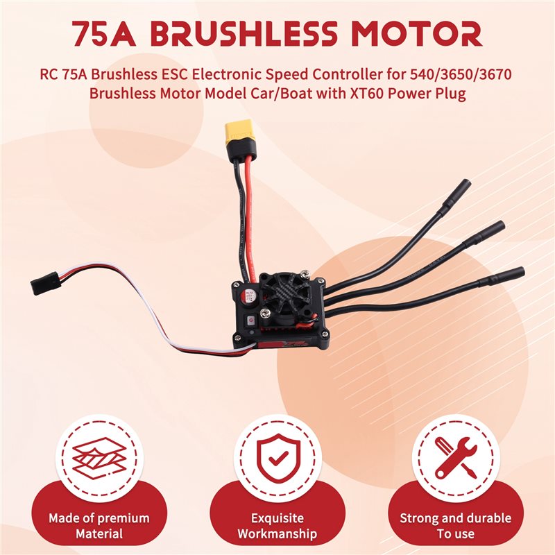 MACH-RC 75A Brushless ESC Elec - Rc Boat Brushless Motor recension och pris